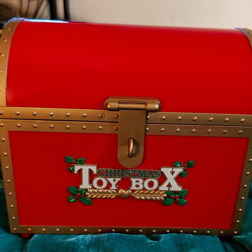 Red Christmas Toy Box for Kids